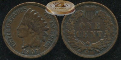 США. 1 цент. 1907 (XF)