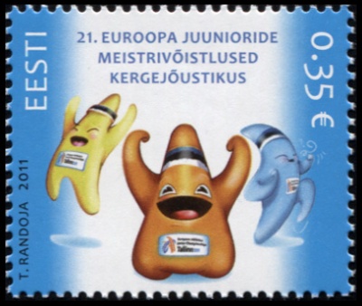 Эстония. 2011. 21-й Чемпионат Европы по лёгкой атлетике среди юниоров (Почтовая марка. MNH OG)