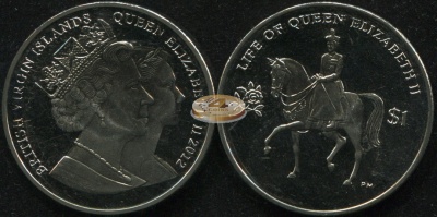 Британские Виргинские о-ва. Монета 1 доллар. 2011 (KM#NL. Unc) Выездка