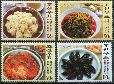 КНДР. 2007. Традиционные блюда провинции Хамгён (Серия. MNH OG)
