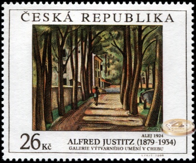Чехия. 2009. Аллея. 1924. Альфред Юстиц [1879-1934] (Почтовая марка. MNH OG)