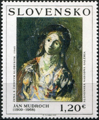 Словакия. 2009. Ján Murdroch: Мадонна с чёрным нимбом (Почтовая марка. MNH OG)