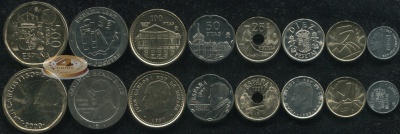Испания. Набор №3 (8 монет) 1983-2001