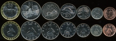 Зимбабве. Набор №3 (7 монет. 1 биметалл) 1997-2002