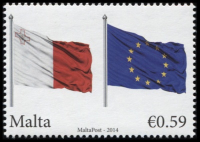 Мальта. 2014. 10 лет присоединению к Европейскому Союзу (Почтовая марка. MNH OG)