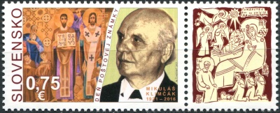Словакия. 2021. 100-летие со дня рождения Микулаша Климчака, 1921-2016 (Сцепка. MNH OG)