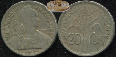 Французский Индокитай. 20 центов. 1941.S (aVF/VF)