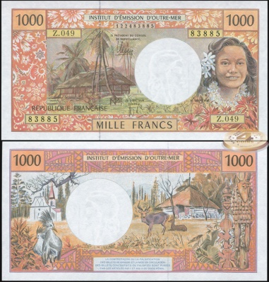 Французская Полинезия. Банкнота 1000 франков. ND (2012). Unc. Бумага. Кат# P.2l