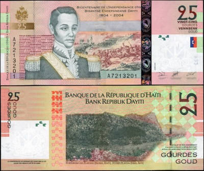 Гаити. 25 гурдов (Unc) 2004