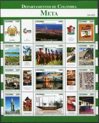 Колумбия. 2018. Департаменты Колумбии. Мета (Малый лист. MNH OG)