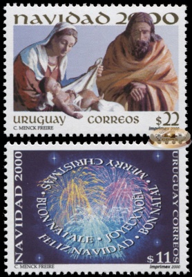 Уругвай. 2000. Рождество 2000 (Серия. MNH OG)