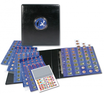 Альбом для монет Premium-Euro-Set. В шубере. С 6 листами (SAFE)
