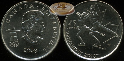 Канада. 25 центов. 2008 (Unc)