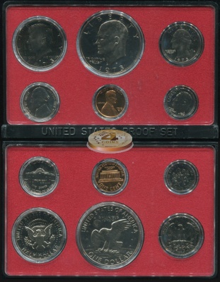 США. Официальный набор (Proof. 6 монет) 1973.S