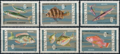 Вьетнам. 1967. Местные виды рыб (Серия. MNH OG)