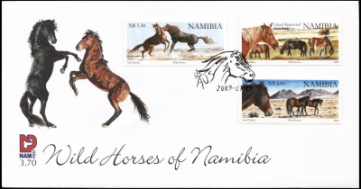 Намибия. 2009. Дикие лошади Намибии (Конверт Первого Дня. Mint)