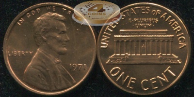 США. 1 цент. 1971 (Unc)