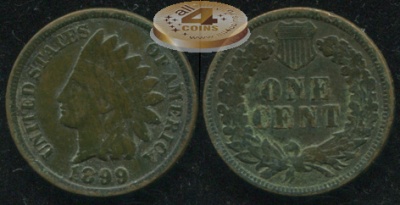 США. 1 цент. 1899 (XF/aXF)