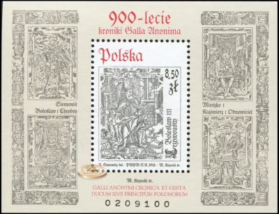 Польша. 2013. 900 лет хронике Галла Анонима (Блок. MNH OG)