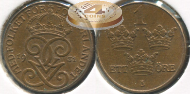 Швеция. 1 эре. 1931 (Unc)