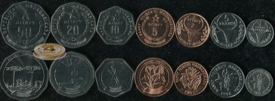 Мадагаскар. Набор №6 (7 монет) 1993-2005