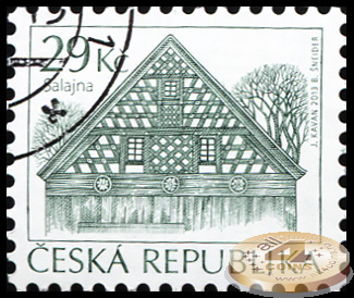 Чехия. 2013. Народная Архитектура: Salajna (Почтовая марка. CTO Гашеная)