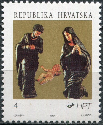 Хорватия. 1991. Рождество'91 (Почтовая марка. MNH OG)