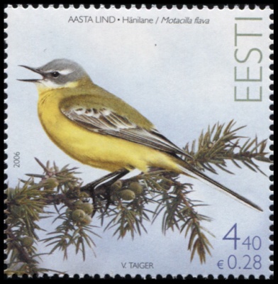 Эстония. 2006. Жёлтая трясогузка (Почтовая марка. MNH OG)