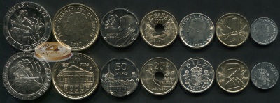 Испания. Набор №4 (7 монет) 1983-2001