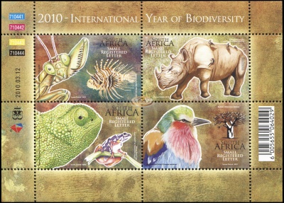 Южная Африка. 2010. 2010 - год Био-Разнообразия (Малый лист. MNH OG)