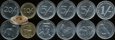 Сомалилэнд. Набор №3 (6 монет) 1994-2005