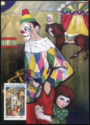 Словакия. 2002. Клоун с трубой (Картмаксимум. Мint)