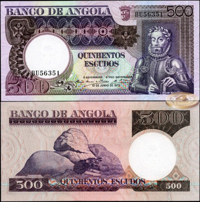 Ангола. 500 эскудо (Unc) 1973