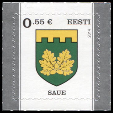 Эстония. 2014. Гербы городов Эстонии. Сауэ (Почтовая марка. MNH OG)