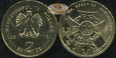 Польша. 2 злотых. 2010 (Unc)