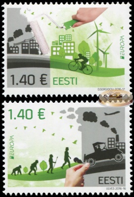 Эстония. 2016. Думай как Зеленый. Защита природы в Европе (Серия. MNH OG)