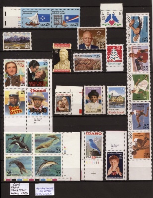 США. Набор памятных марок. 1990 (26 шт., Негашенные)