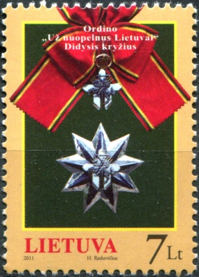 Литва. 2011. Орден за заслуги перед Литвой (Почтовая марка. MNH OG)