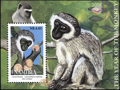 Намибия. 2004. Год обезьяны (Блок. MNH OG)