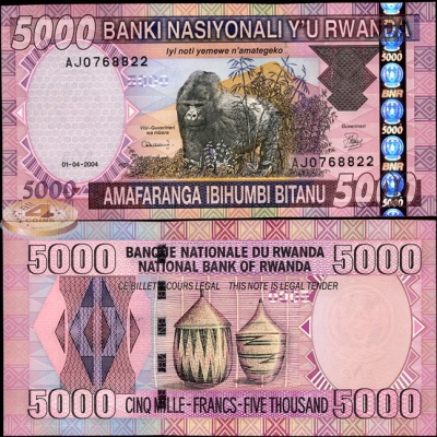 Руанда. 5000 франков (Unc) 2004
