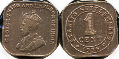 Британская Малайзия. 1 цент. 1926 (VF)
