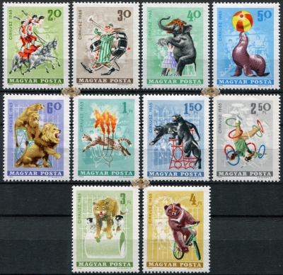 Венгрия. 1965. Цирк (Серия. MNH OG)