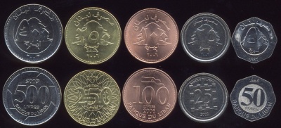 Ливан. Набор №1 (5 монет) 1996-2012