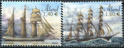 Аландские острова. 2019. Парусные суда - Vineta и Parma (Серия Почтовых марок. MNH OG)