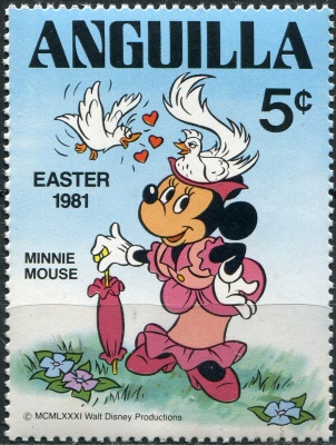 Ангилья. 1981. Минни Маус (Почтовая марка. MNH OG)