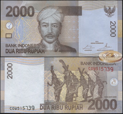Индонезия. 2000 рупий (Unc) 2014