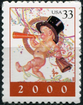 США. 1999. Новый год 2000 (Почтовая марка. MNH OG)