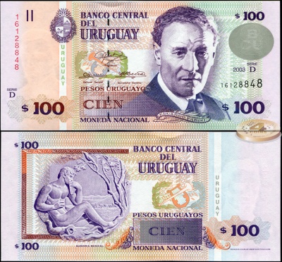 Уругвай. 100 песо (Unc) 2003