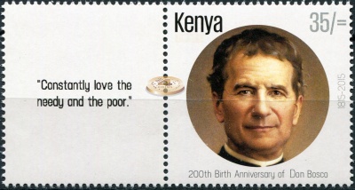 Кения. 2015. 200 лет со дня рождения Дона Боско. Купон 4 (Почтовая марка. MNH OG)