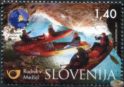Словения. 2017. Подземный мир массива Петцен (Почтовая марка. MNH OG)